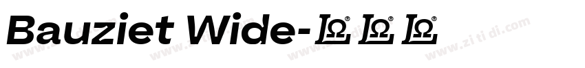 Bauziet Wide字体转换
